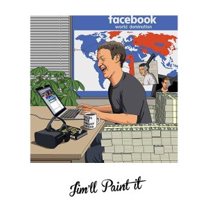 JIM049 Greeting Card - Zuckerberg 